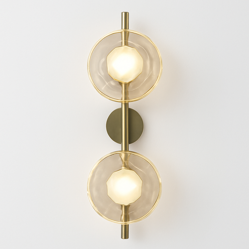 Applique murale Led ronde en verre coloré au Design post-moderne