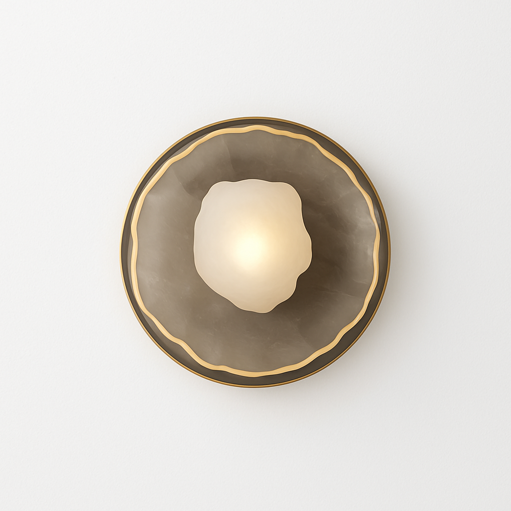 Applique murale Led ronde en verre coloré au Design post-moderne - vue 12 sur 12