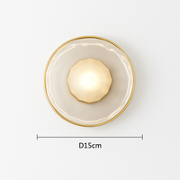 Applique murale Led ronde en verre coloré au Design post-moderne