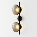 Applique murale Led ronde en verre coloré au Design post-moderne
