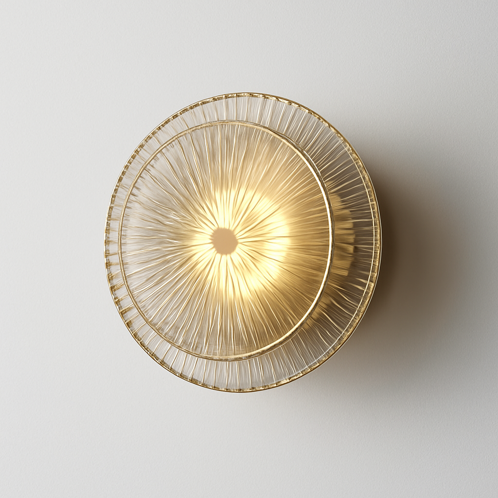 applique murale led ronde en verre pour intérieur moderne - vue 3 sur 6