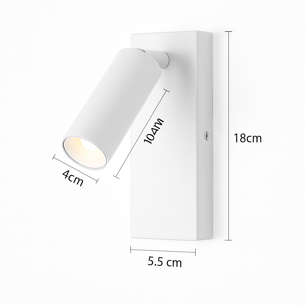 applique murale led rotative moderne pour lecture - vue 8 sur 10