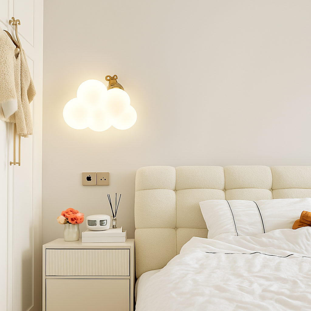 applique murale led singe lapin nuage pour enfants - vue 4 sur 13