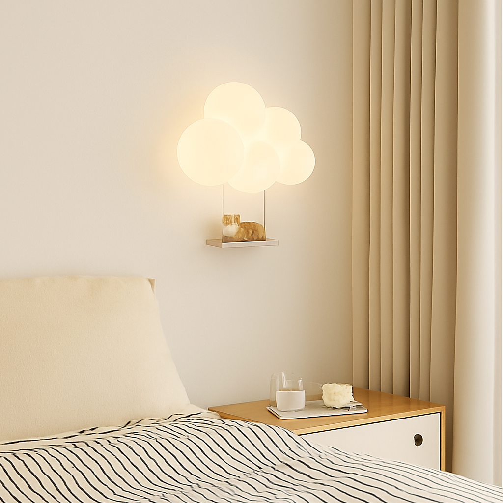 applique murale led singe lapin nuage pour enfants - vue 5 sur 13