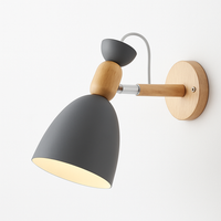 applique murale led style nordique en bois moderne
