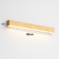 applique murale Longue bande LED en bois