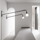 Minimalistische drehbare Wandleuchte mit langem Arm und Schalter