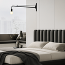 Minimalistische drehbare Wandleuchte mit langem Arm und Schalter