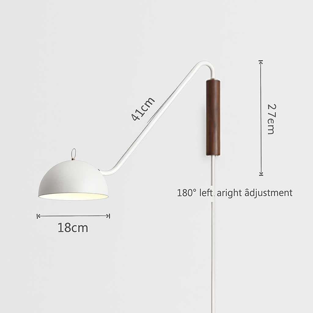 applique murale minimaliste scandinave avec bras pivotant décor intérieur