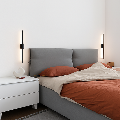 Minimalistische LED-Wandleuchte Langstreifen für Hotel - vue 4 sur 8