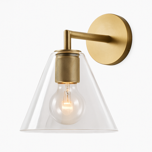 Applique murale moderne avec abat-jour original doré Larisa