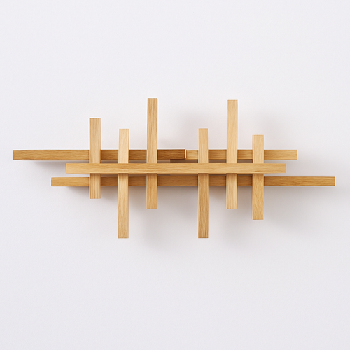 Moderne Wandleuchte aus Holz mit dekorativer LED-Beleuchtung - vue 5 sur 13