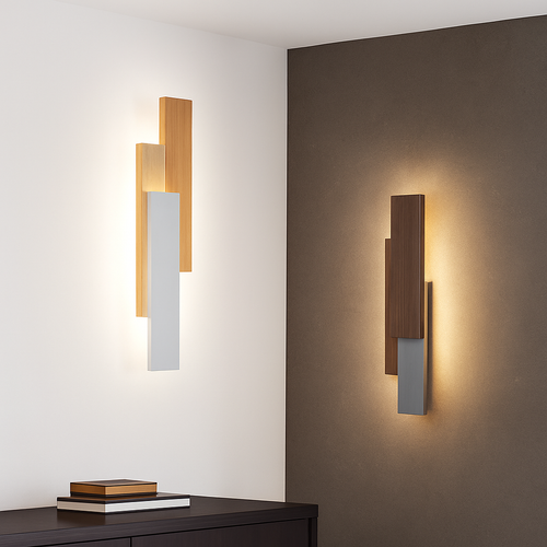 Applique murale moderne en bois naturel