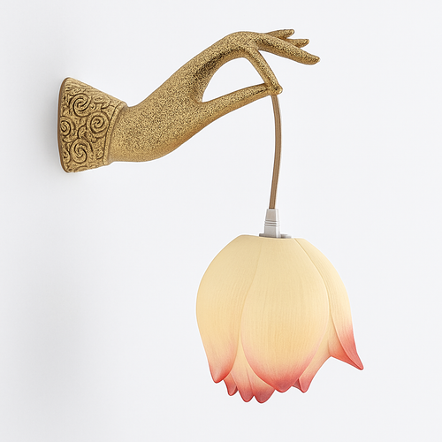 applique murale moderne en forme de lotus chinois créative