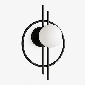 Moderne runde Wandleuchte aus Metall Harlow
