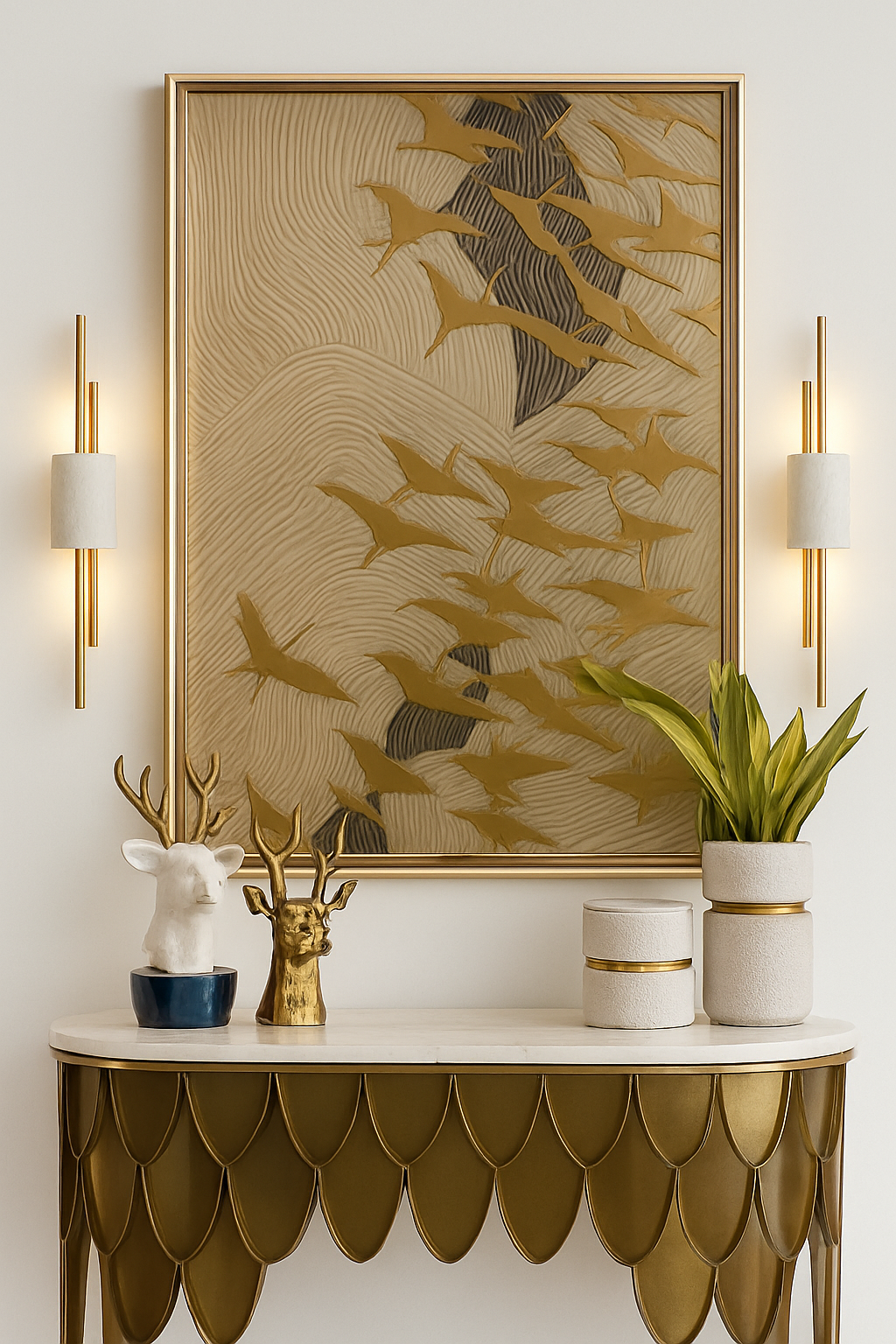 applique murale moderne en marbre pour décoration intérieure élégante - vue 5 sur 12