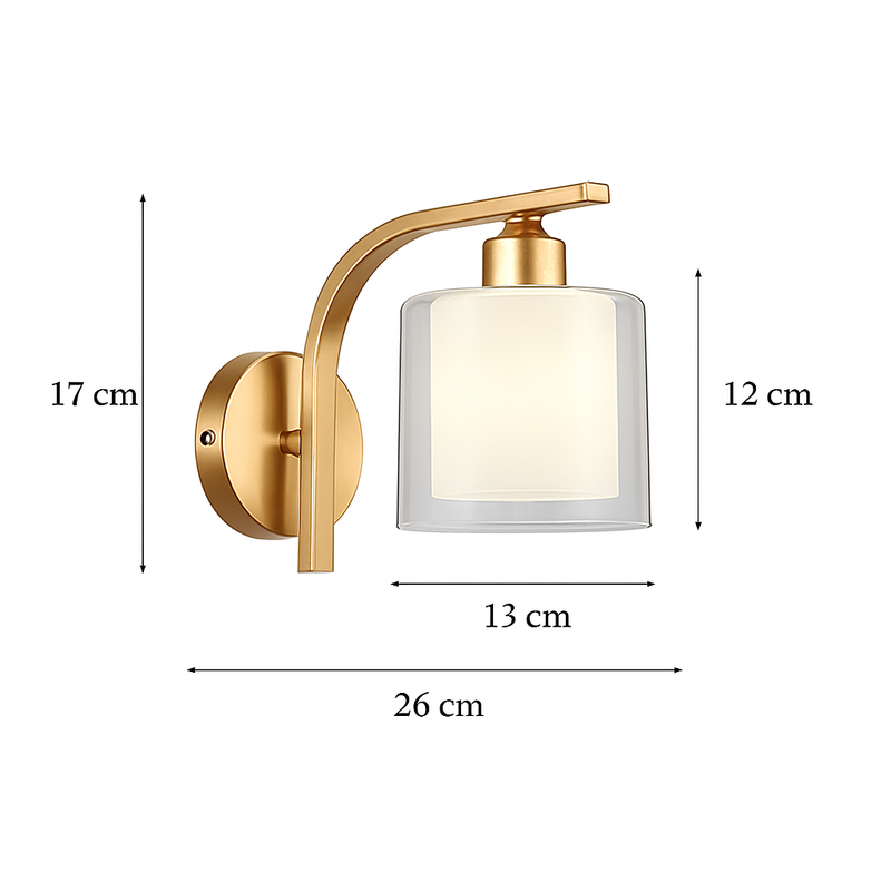 applique murale moderne en verre de luxe art déco