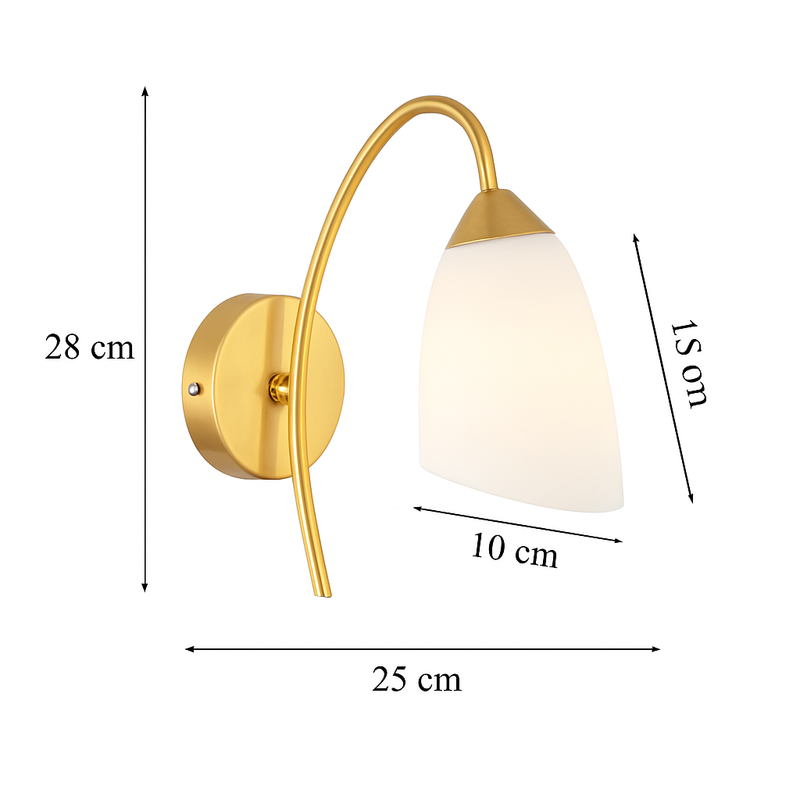 applique murale moderne en verre de luxe art déco