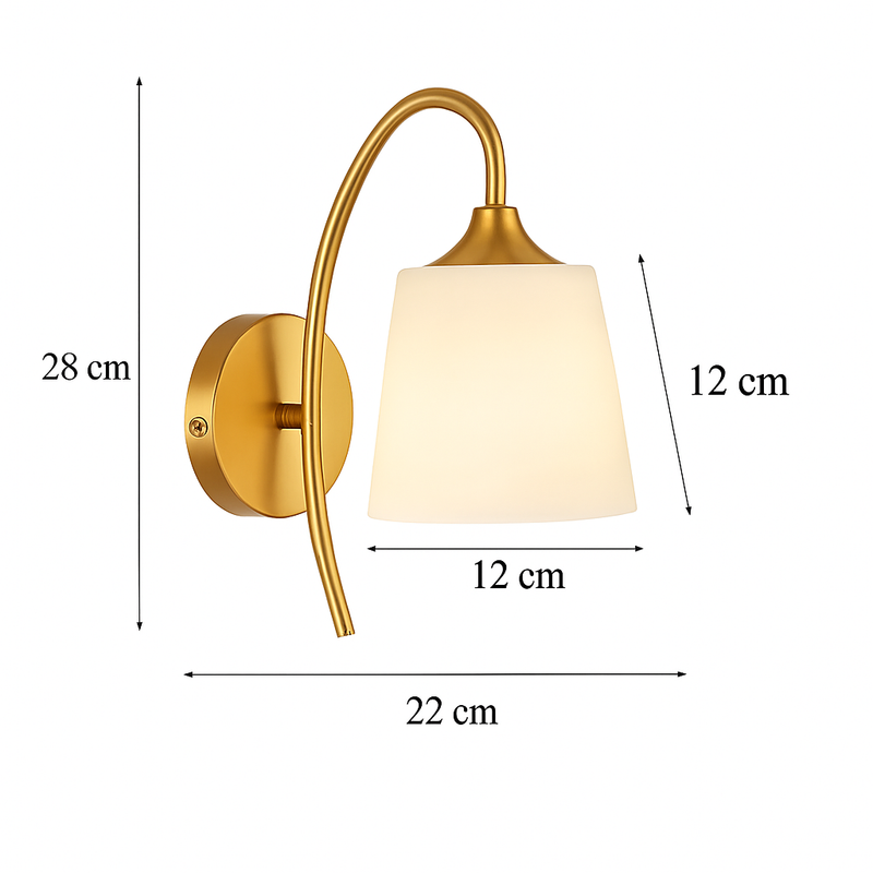 applique murale moderne en verre de luxe art déco