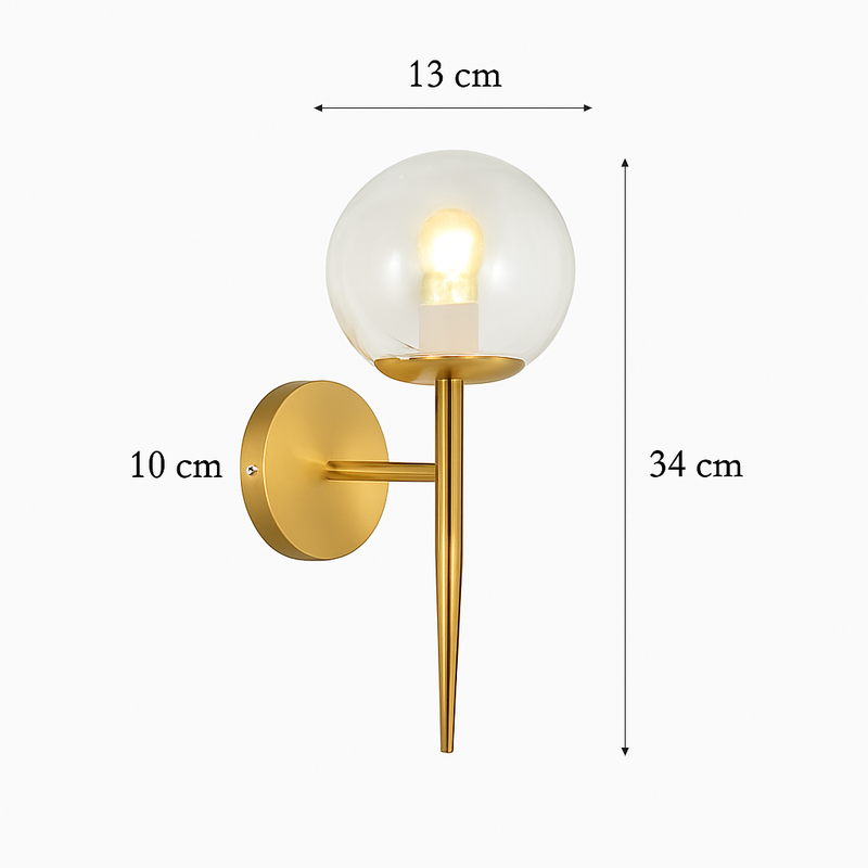 applique murale moderne en verre de luxe art déco