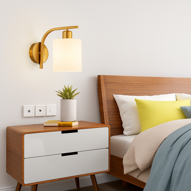 applique murale moderne en verre de luxe art déco