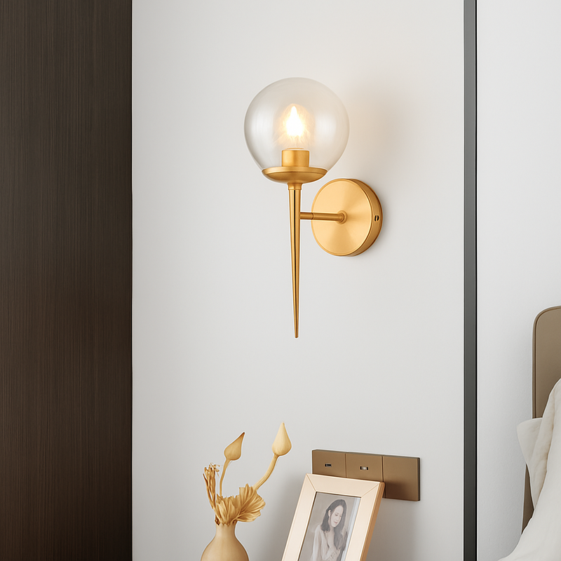 applique murale moderne en verre de luxe art déco