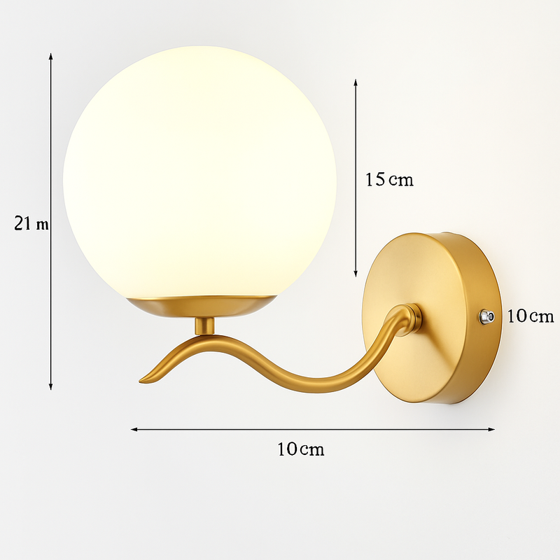 applique murale moderne en verre de luxe art déco