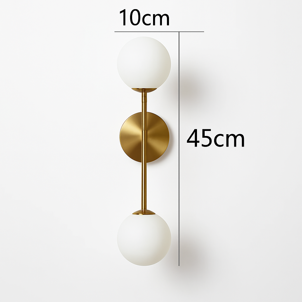 applique murale moderne en verre à led design créatif - vue 10 sur 10