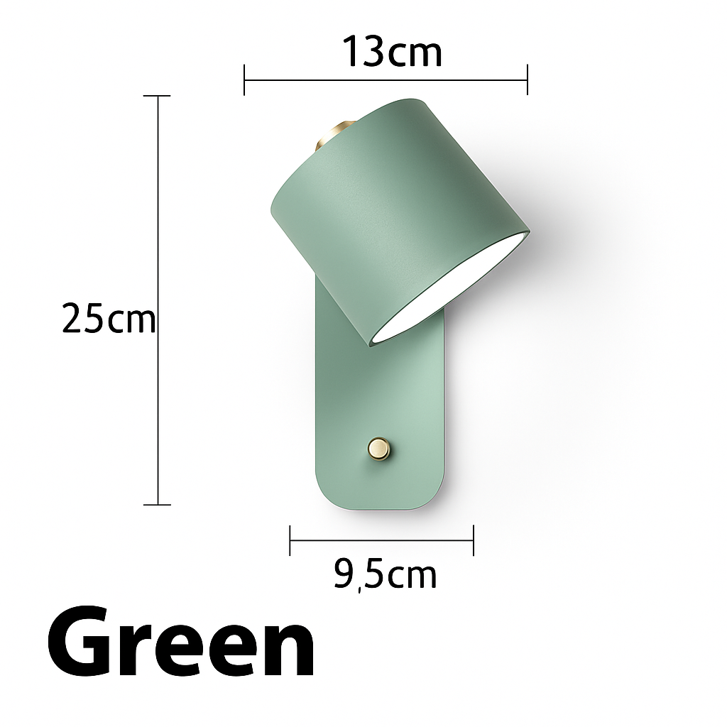 Applique murale moderne LED aux formes arrondies en métal et bois Nordic - vue 7 sur 8