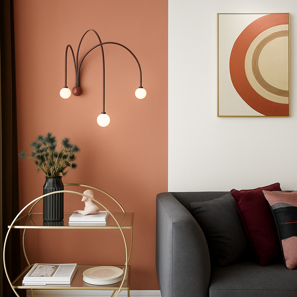 Applique murale moderne LED avec 3 arcs Solyne - vue 4 sur 9