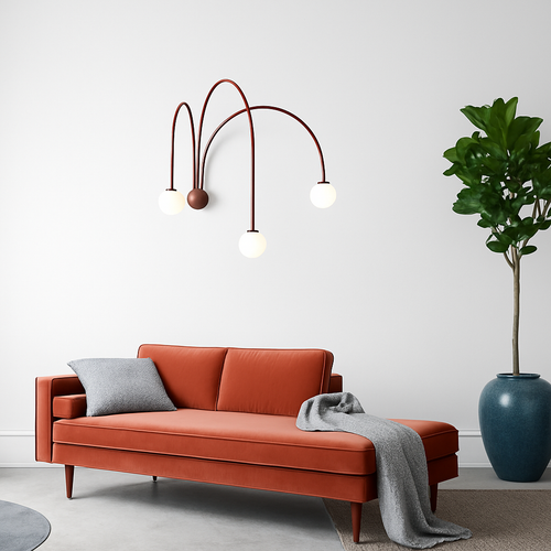 Applique murale moderne LED avec 3 arcs Solyne - vue 6 sur 9