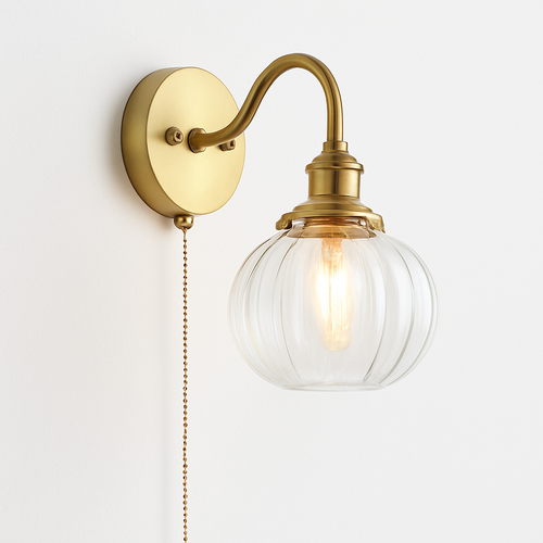 Moderne LED-Wandleuchte mit Zugschalter und Kette - vue 14 sur 23