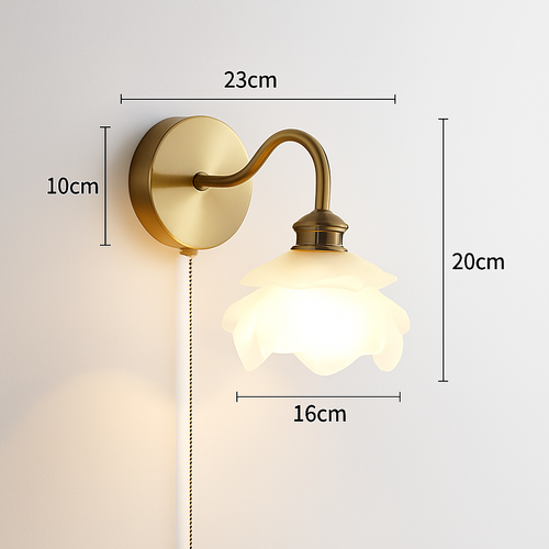 Moderne LED-Wandleuchte mit Zugschalter und Kette - vue 22 sur 23