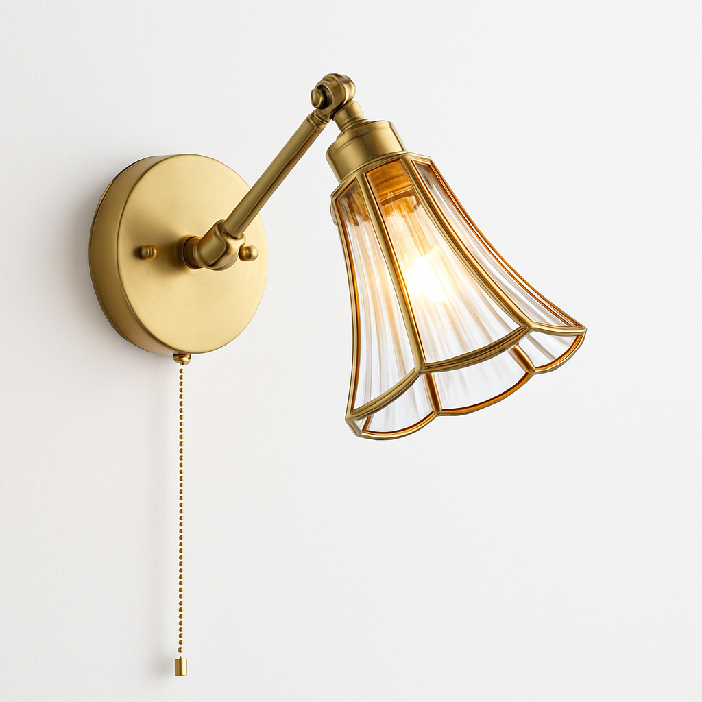 Moderne LED-Wandleuchte mit Zugschalter und Kette - vue 8 sur 23