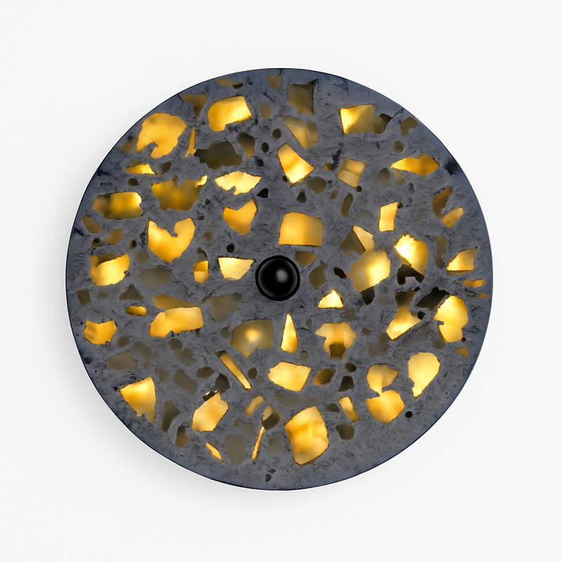 Applique murale moderne LED circulaire style carrelage Ezra