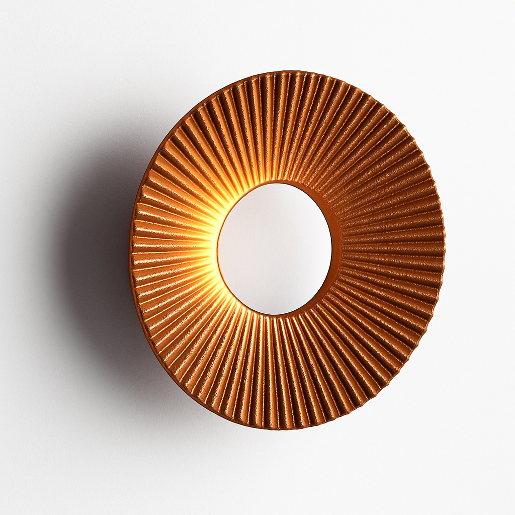 Applique murale moderne LED forme de soleil métallique Hasna - vue 7 sur 11