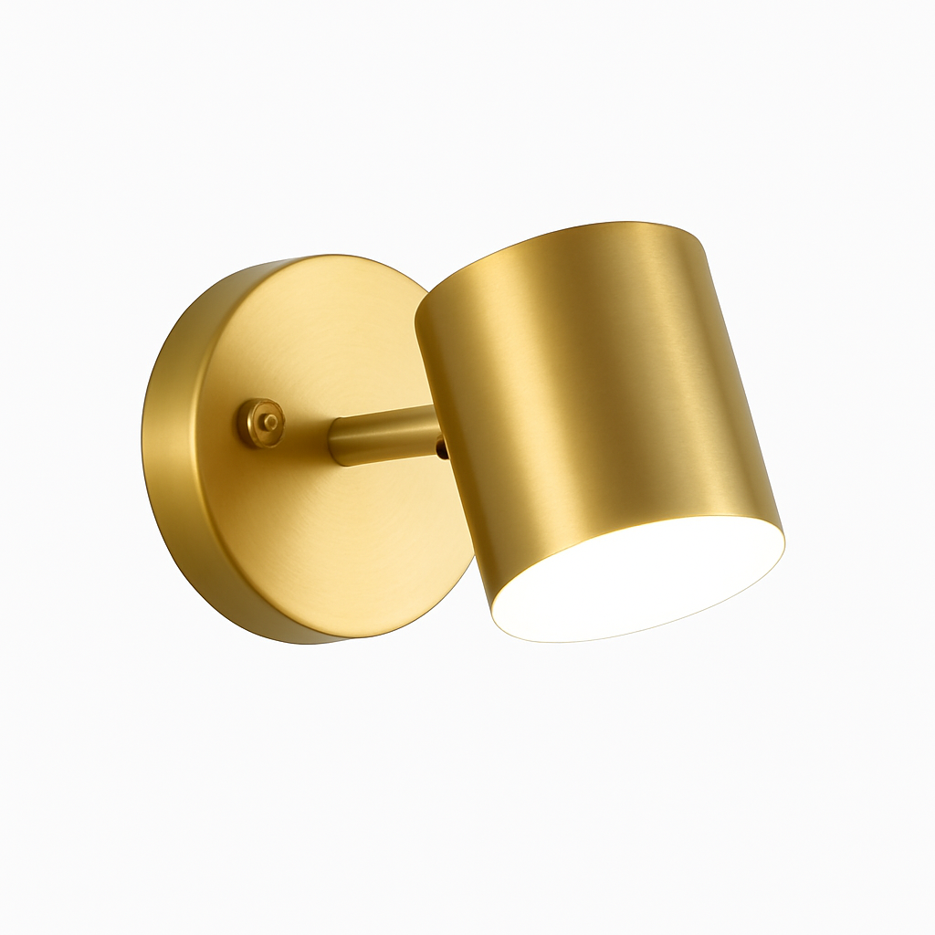 Applique murale moderne LED style spotlight doré Liudmila - vue 2 sur 8