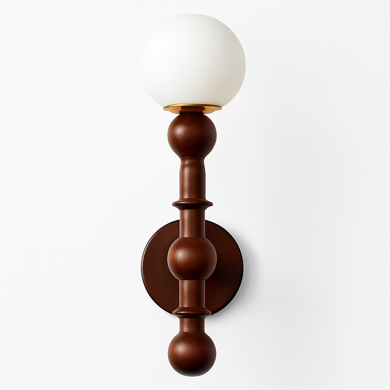 applique murale néoclassique en bois avec verre japonais anti lumière bleue