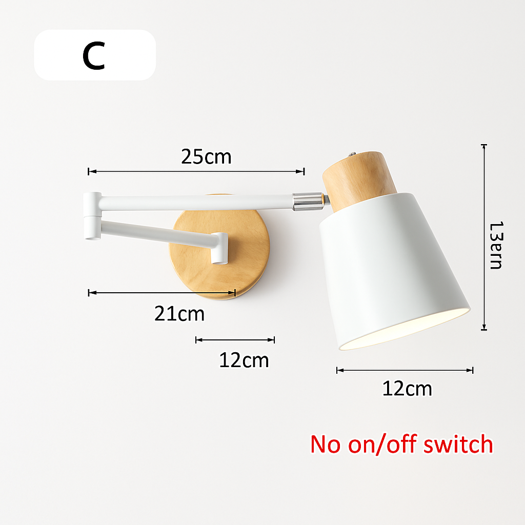 Nordische faltbare Wandleuchte Design für Lesezimmer