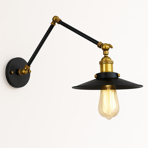 Verstellbare lange Wandleuchte im Loft-Vintage-Stil mit LED - vue 11 sur 10