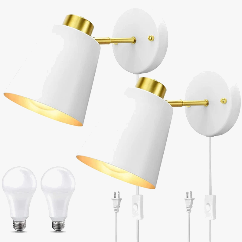 applique murale rétro américaine à bascule avec interrupteur