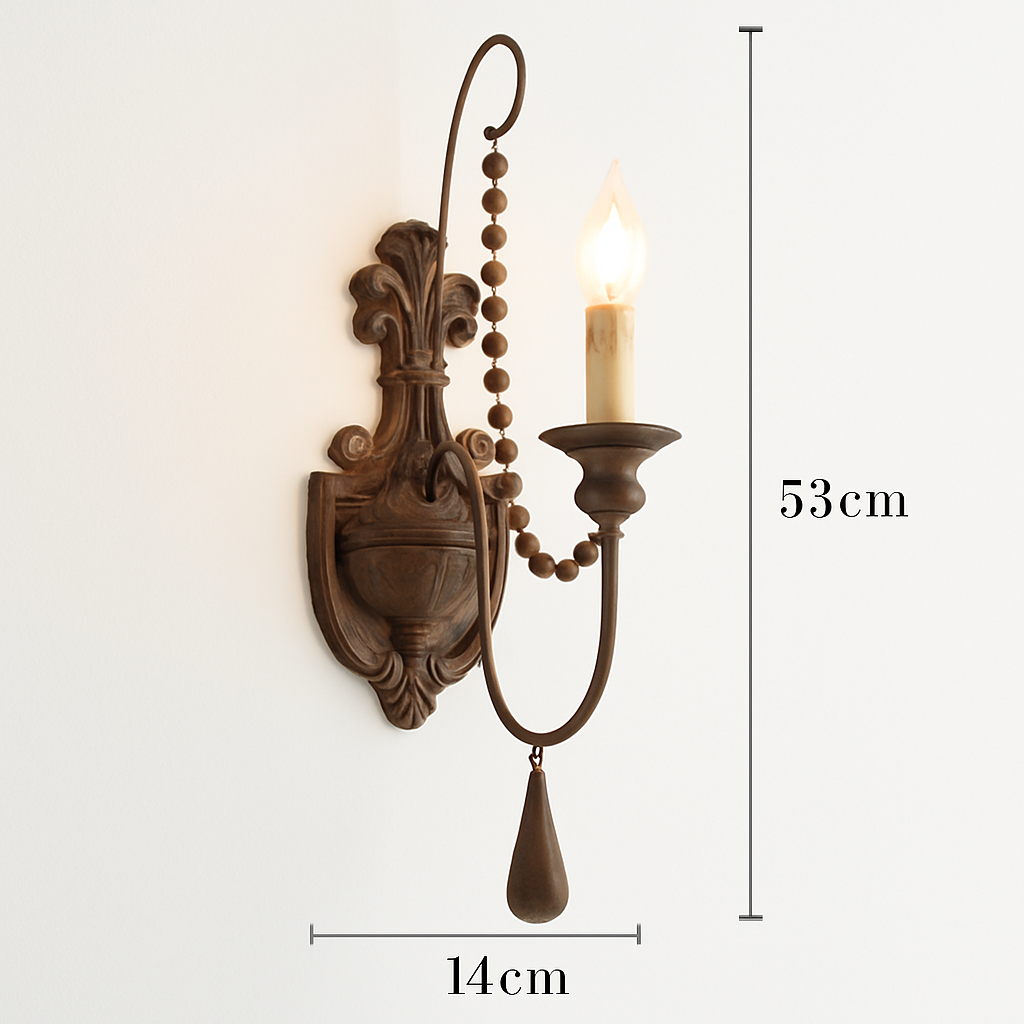 applique murale rétro en bois style campagnard vintage décoratif