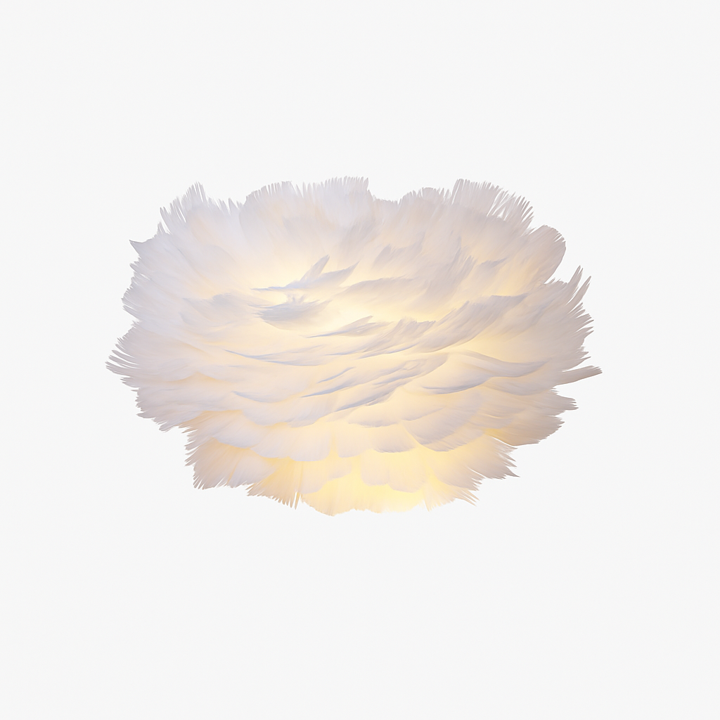 Applique murale en plumes