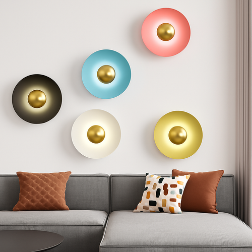 Runde dekorative Wandleuchte für modernes Interieur - vue 2 sur 11