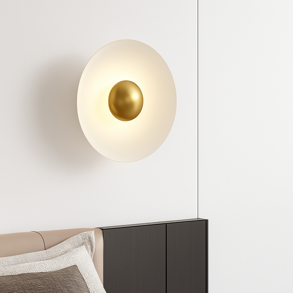 Runde dekorative Wandleuchte für modernes Interieur - vue 3 sur 11