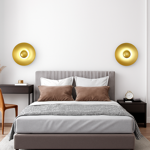 Runde dekorative Wandleuchte für modernes Interieur - vue 5 sur 11