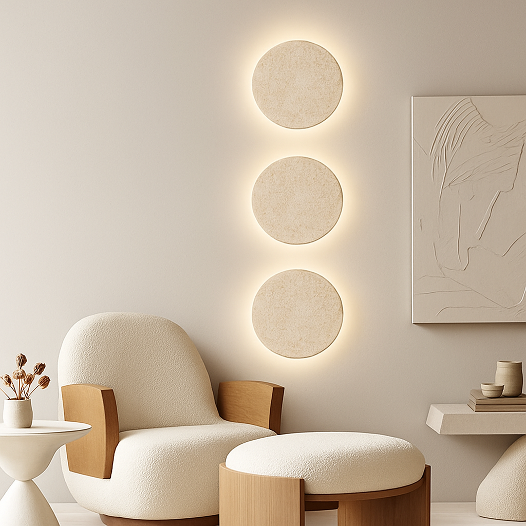 applique murale ronde en pierre naturelle pour ambiance artistique - vue 2 sur 8