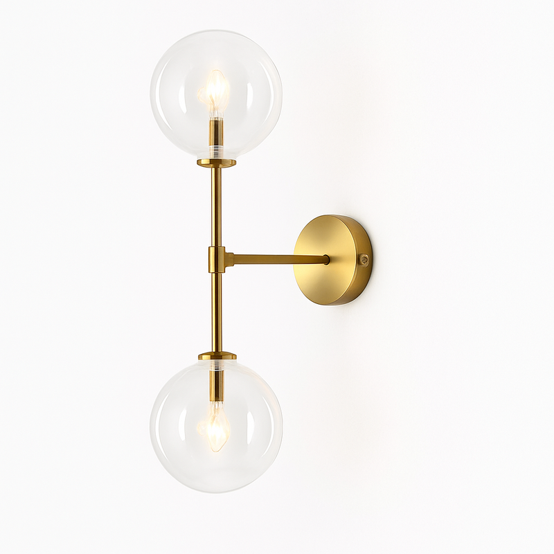 applique murale ronde en verre style post-moderne nordique
