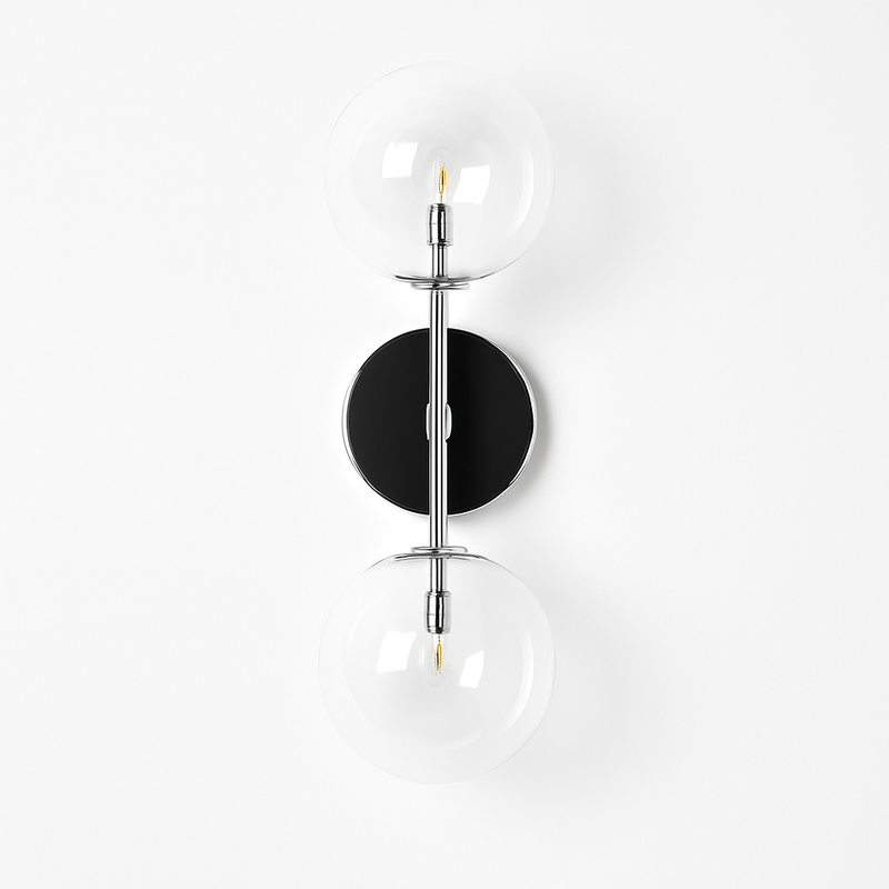applique murale ronde en verre style post-moderne nordique