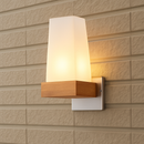 applique murale scandinave en bois et verre pour décoration intérieure